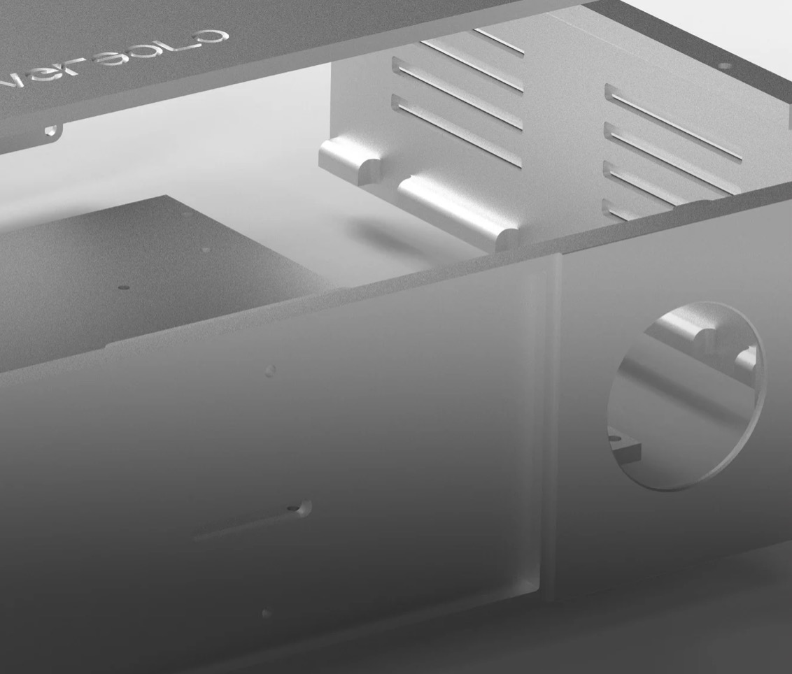 Chassis in alluminio lavorato CNC